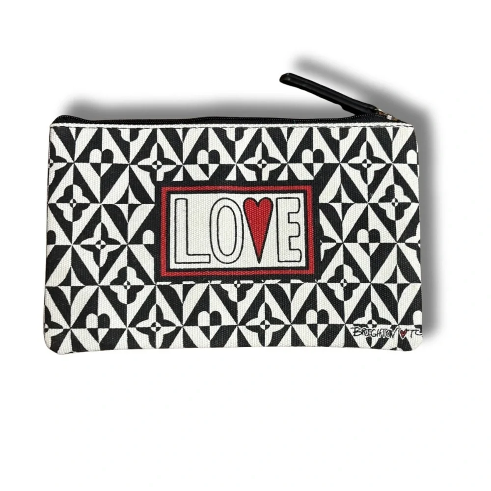 ✨ Brighton “LOVE” Canvas Zip Pouch / Cosmetic Case ✨